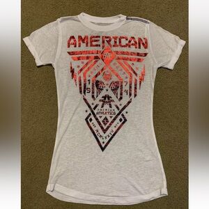American Fighter Women's T-Shirt XS White Sheer